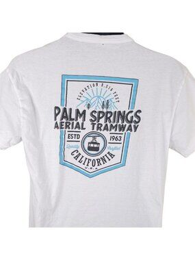 Palm Springs T Shirt Mens Size Medium White Aerial Tramway Travel Destination